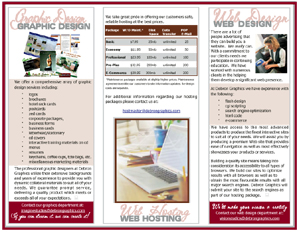 Debron Graphics tri-fold brochure